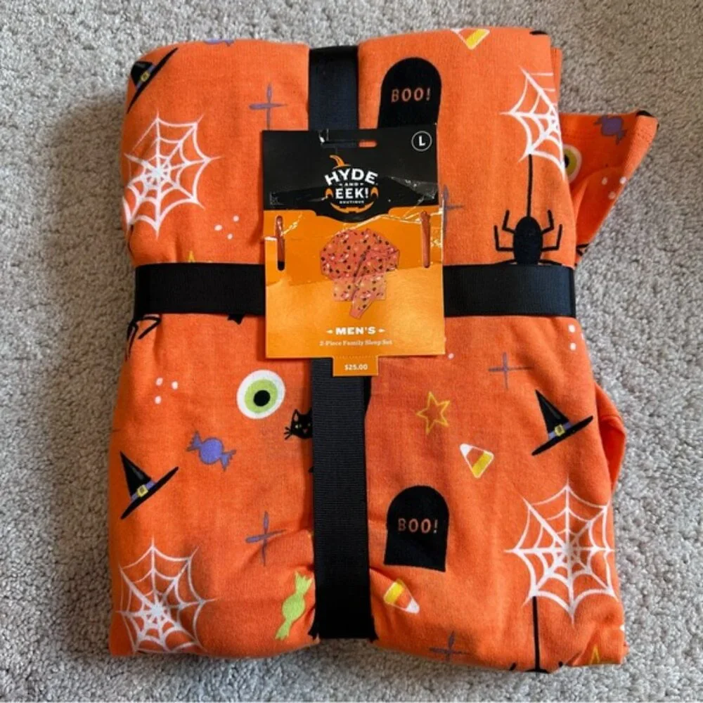 Target Hyde & Eek! | Mens 2-Piece Family Sleep Set Bats & cats | Size Large